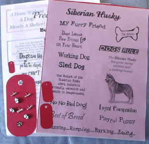 Details about Scrapbooking SIBERIAN HUSKY Dog Kit Lot 15 Vellum Words ...
