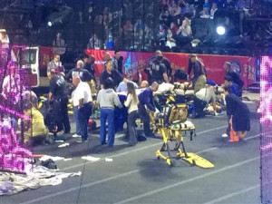 Emergency personnel attend to Ringling Bros. and Barnum & Bailey ...