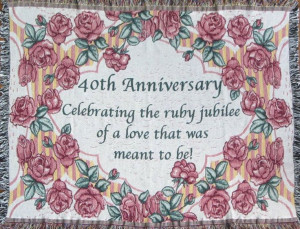 40th Anniversary blanket