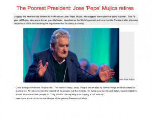The Poorest President: Jose 'Pepe' Mujica retires