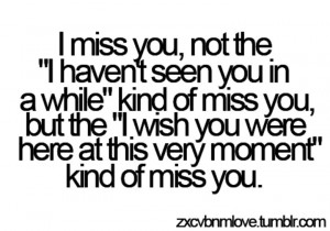 When u miss someone