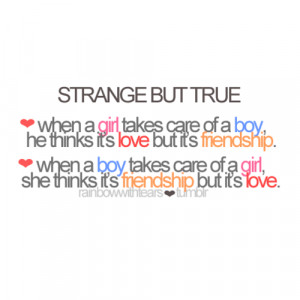 boy and girl ; friendship and love .