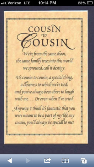 Cousins Sayings Quote