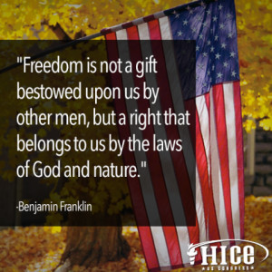Benjamin Franklin - Freedom is not a gift bestowed upon us by other...