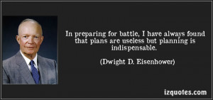 Dwight D Eisenhower Planning Quote