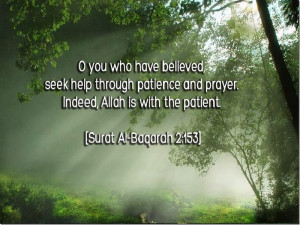 Seek Help Through Patience And Prayer… |Indeed, ALLAH Is With The ...