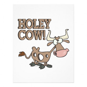 holey cow funny holy cow pun cartoon invite from Zazzle.com