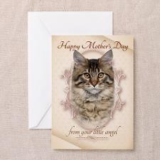 Funny Maine Coon Cat Mothers Day Cards for