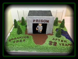 funny cake a customer wanted for her husband retiring as a prison ...