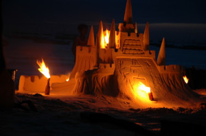 Amazing Sand Castles At Night Boracay sand castle at night
