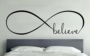 BELIEVE-INFINITY-LOVE-Wall-Art-Decal-Quote-Words-Lettering-Home-Decor ...