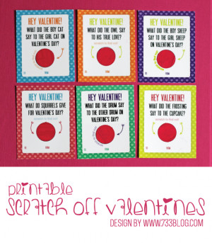Printable Valentines – a little bit different and all free!
