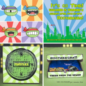 Teenage Mutant Ninja Turtle themed birthday party planning ideas via ...