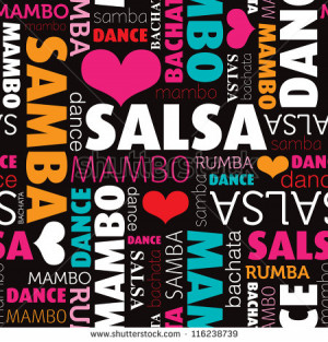 Seamless salsa and other dance type and style background pattern in ...