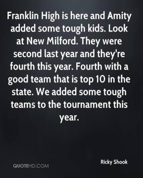 Ricky Shook - Franklin High is here and Amity added some tough kids ...
