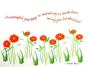 Flowers Note Cards with Inspirational Quote, Motivational, Thinking of ...