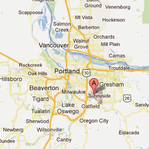 Portland Oregon and Surrounding Area Map