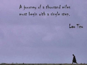 Once single step travel picture quote
