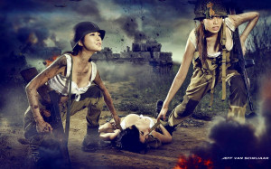 Female Soldiers At War Wallpaper by jeffery10