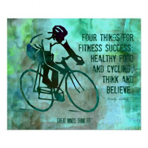 Cycling Quote and Fitness Poster