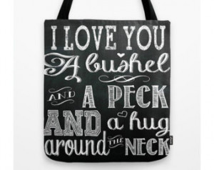 and A Peck Tote Bag, Mother's Day Gift, Photography, Purse, Bag, Quote ...