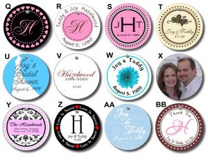 Details about 20 Round Wedding Bridal Shower Favor Gift Hang Tags AA