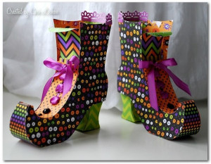 Witches Boots - Scrapbook.com Witches Boots, Blog Hop, Xyron Doodlebug ...