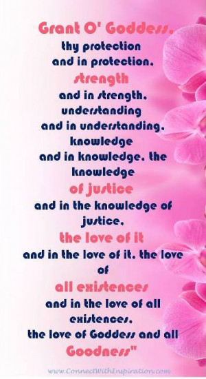 Prayer Quotes For Strength Goddess prayer, the druid's