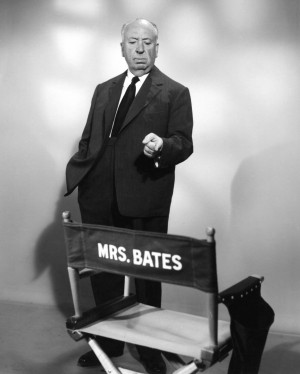 Portrait of Alfred Hitchcock for Psycho , 1960