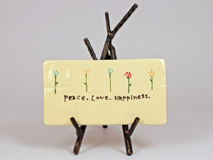 Canvas Life Quotes Love Peace Happiness
