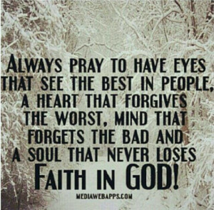 Never lose Faith in GOD!