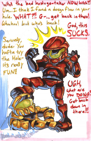 Red vs Blue: ‘THE HOLE.’ by *Demyrie