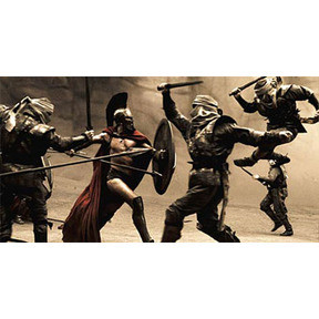 300 Leonidas battles alone against Xerxes