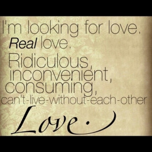 looking for love...