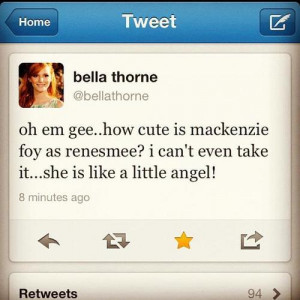 ... : breaking dawn, quotes, twitter, bella thorne and renesmee cullen