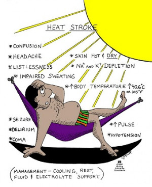 Heat Stroke Cartoon