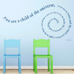 Child of the Universe Quote Gentian Wall Decal Wall Decal