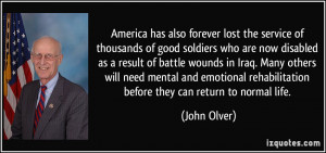 has also forever lost the service of thousands of good soldiers ...