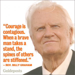 Photo of Billy Graham with accompanying leadership quote