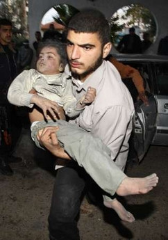 Palestinian Carries Wounded