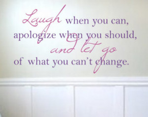 Laugh and Let Go Quote Vinyl Wall Decal - Children/Teen Vinyl Wall Art ...