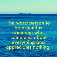 Complainers be gone. More