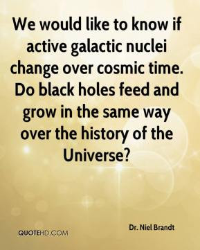 We would like to know if active galactic nuclei change over cosmic ...