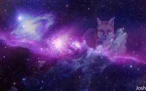 Fox galaxy background by JoshiePup