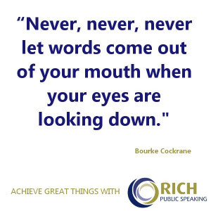 inspirational quote on the power of making eye contact when speaking ...