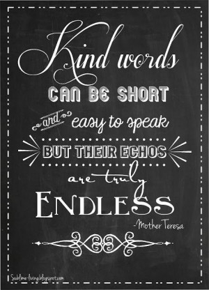 chalkboard+art+quotes | Chalkboard Art #Quote - Kind Words http://www ...