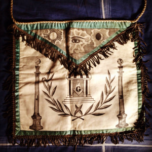 Original Masonic apron I bought at a antique flea market in Mexico ...