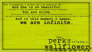 The Perks Of Being A Wallflower Quotes We Are Infinite We Are Infinite ...