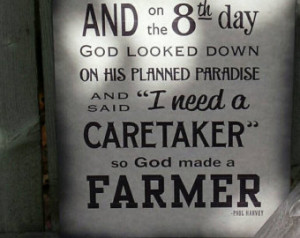 Somebody who'd bale a family S o God Made A Farmer Wood Sign large ...