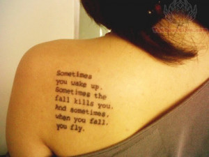 Tumblr Literary Tattoo On Back Shoulder